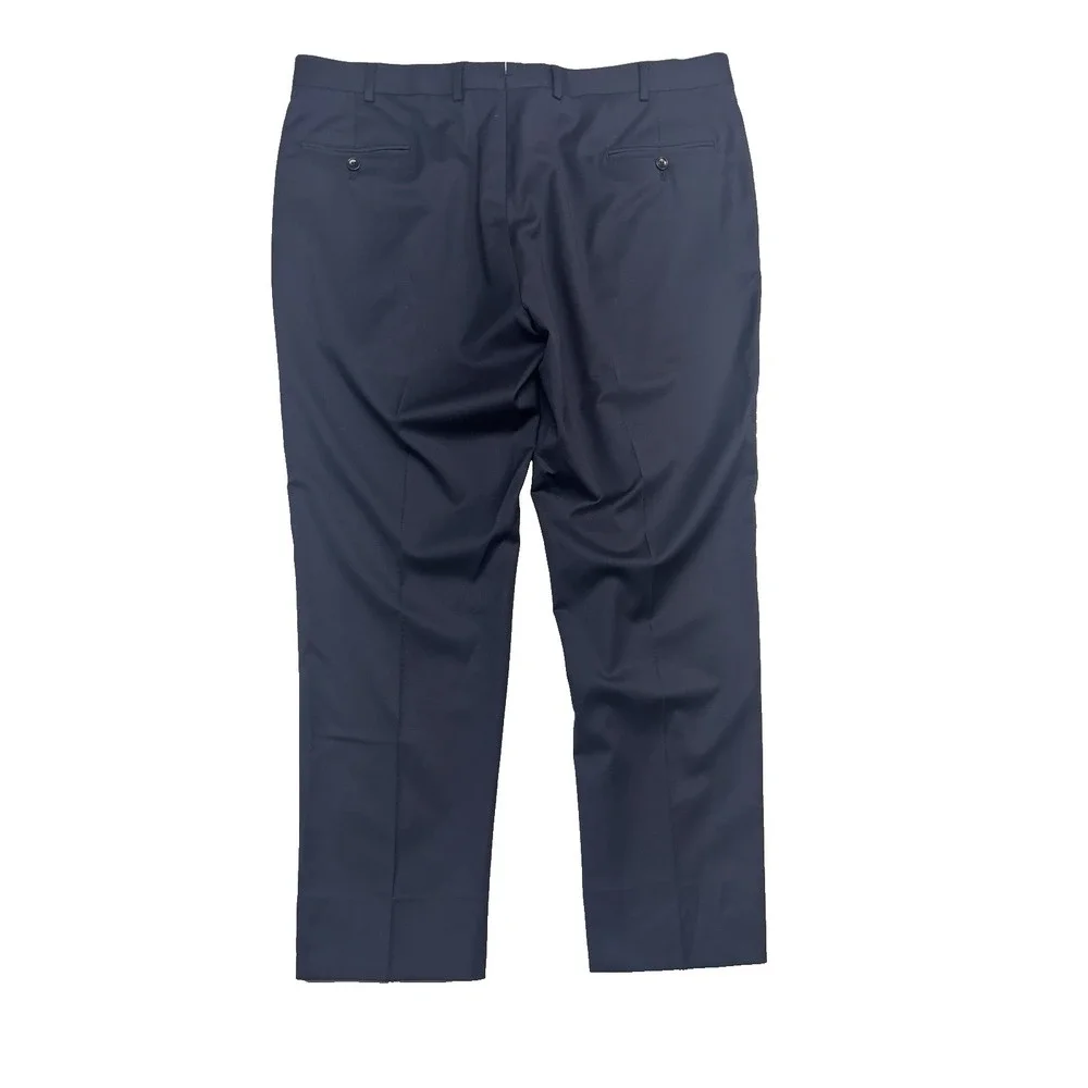 Brooks Brothers 42x30 Milano 1818 Slim Fit Pants Trousers Italian Wool Navy Blue